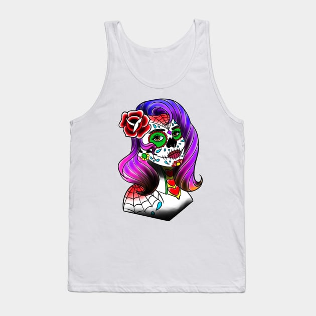 Sugar Skull Woman Tank Top by lexcutler97